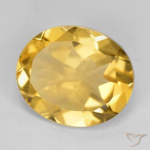 Citrino ouro médio Natural 4.03ct, oval, VS