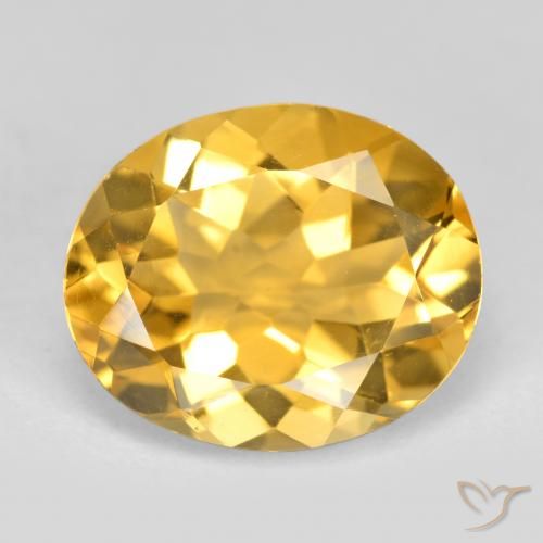 Citrino dourado natural 3,97ct, corte oval, VS