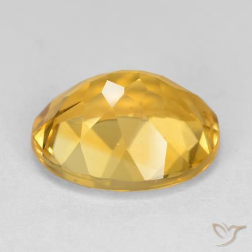 Citrino dourado natural 3,97ct, corte oval, VS