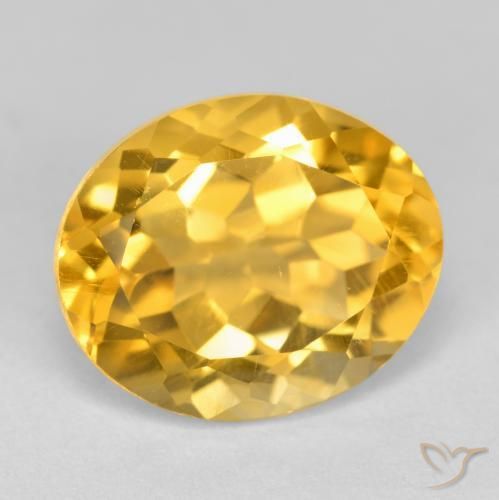 Citrino ouro brilhante Natural 4.53ct, oval, VS