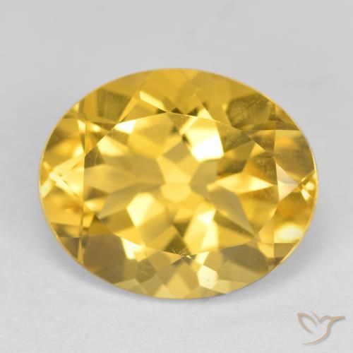 4.07ct Natural Laranja Dourada Citrino, oval, VS