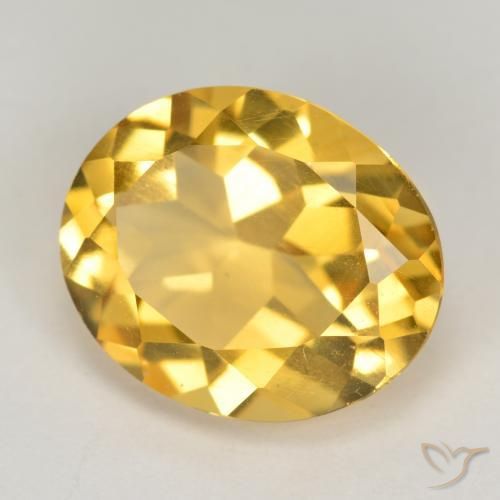 Citrino Laranja Dourada Natural 4.06ct, oval, VS