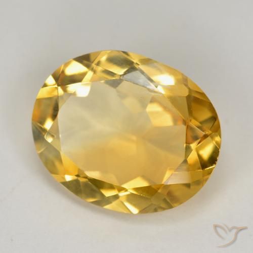 Citrino Laranja Dourado Profundo Natural 3.42ct, oval, VS
