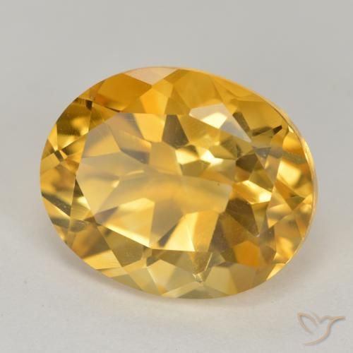 Citrino Dourado médio Natural 4.73ct, oval, VS