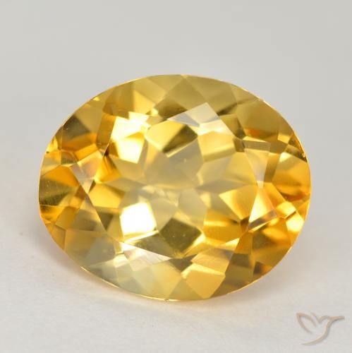 4.01ct Natural Laranja Dourado Profundo Citrino, oval, VS