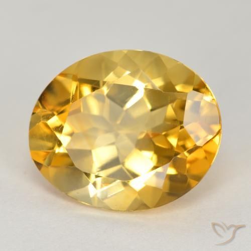 Citrino Laranja Dourado Profundo Natural 4.01ct, oval, VS