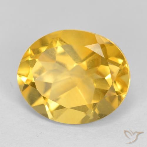 Citrino ouro médio Natural 4.32ct, oval, VS