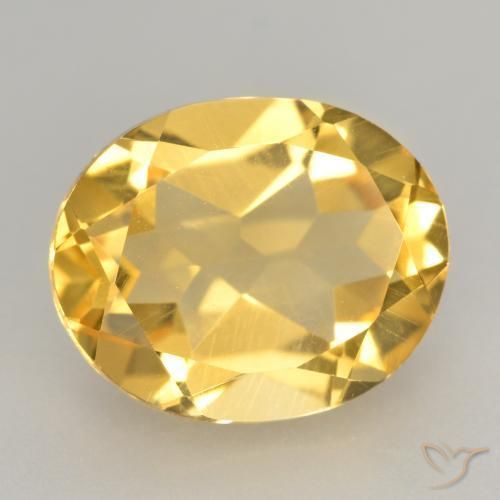 Citrino ouro médio Natural 3.40ct, oval, VVS-VS