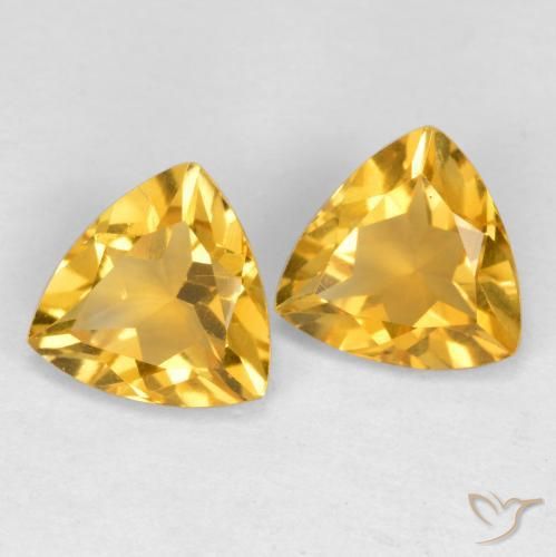 Pedras preciosas de Citrino Dourado Médio-escuro natural de 1.91 ct, Trilhão, VS