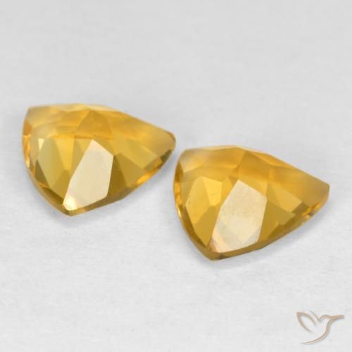 Pedras preciosas de Citrino Dourado Médio-escuro natural de 1.91 ct, Trilhão, VS