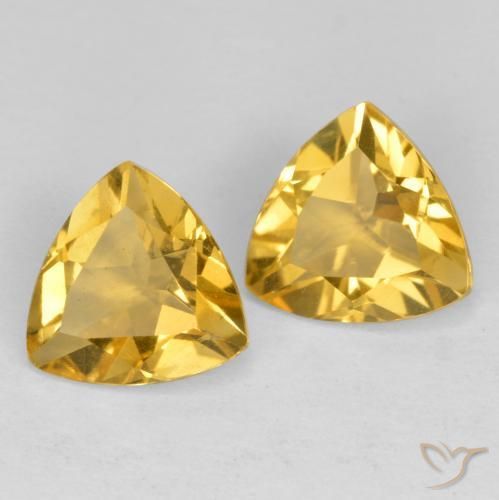 Pedras preciosas de Citrino Dourado médio natural de 2.01 ct, Trilhão, VS
