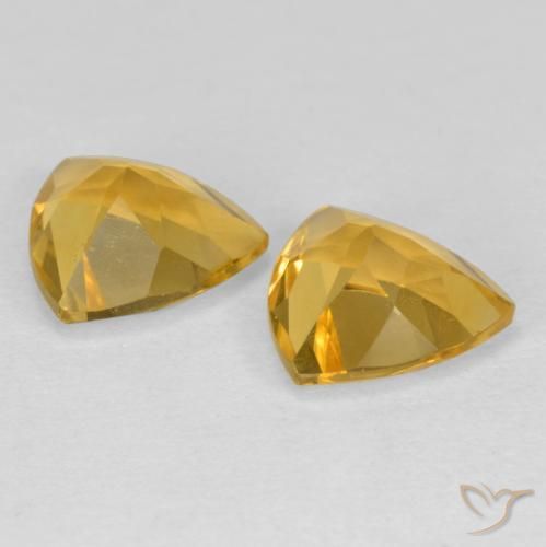 Pedras preciosas de Citrino Dourado médio natural de 2.01 ct, Trilhão, VS