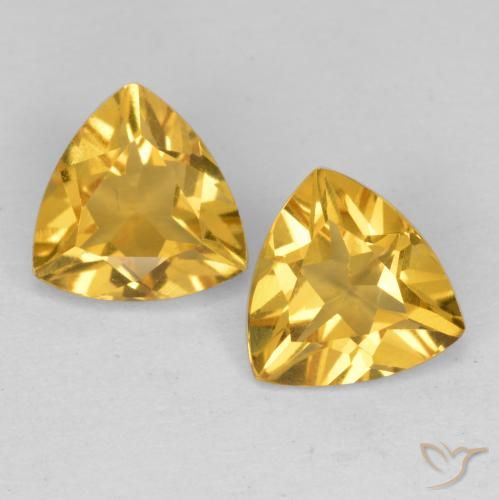 1.82ctw Natural Dourado médio Citrino, Trilhão, VS