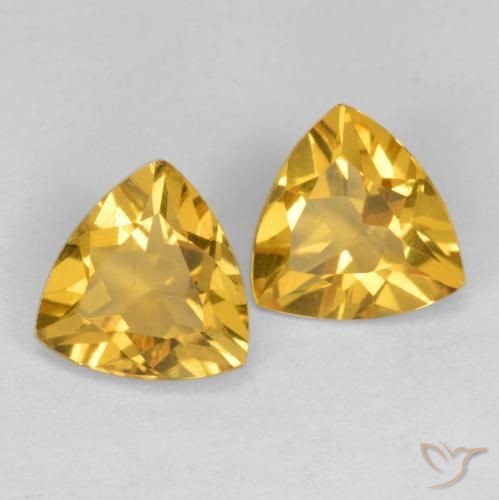 Pedras preciosas de Citrino Dourado médio natural de 1.82 ct, Trilhão, VS