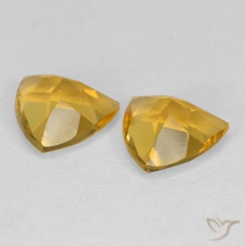 Pedras preciosas de Citrino Dourado médio natural de 1.82 ct, Trilhão, VS