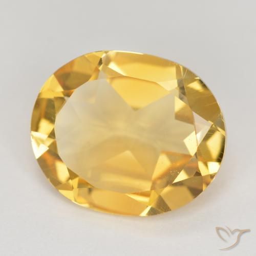 Citrino ouro médio Natural 3.44ct, oval, VS