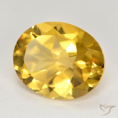 Citrino Dourado médio Natural 4.27ct, oval, VS