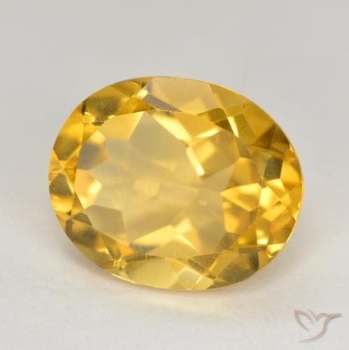 Citrino Dourado médio Natural 4.63ct, oval, VS