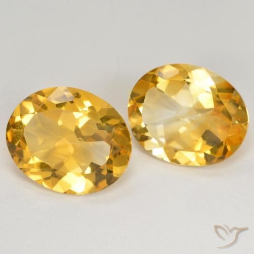 Pedras preciosas de Citrino Laranja Dourado Profundo natural de 7.42 ct, oval, VS
