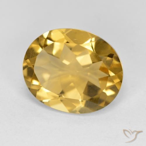Citrino Dourado médio Natural 4.28ct, oval, VS