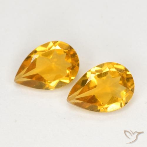 1.17ctw Natural Dourado Escuro Citrino, Formato de pêra, VS
