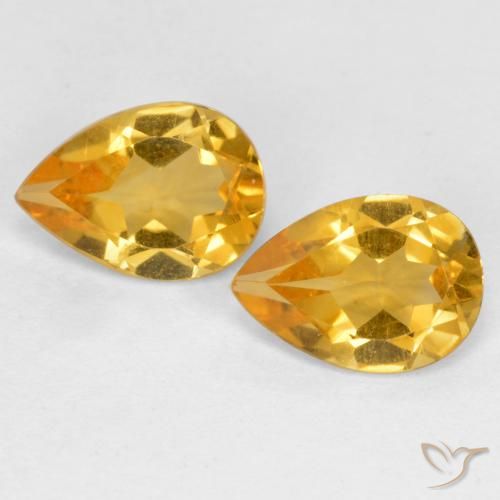 1.14ctw Natural Dourado Escuro Citrino, Formato de pêra, VS