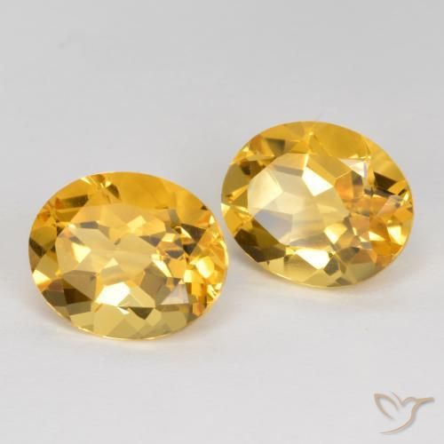 Pedras preciosas de Citrino Dourado Médio-escuro natural de 6.95 ct, oval, VVS-VS
