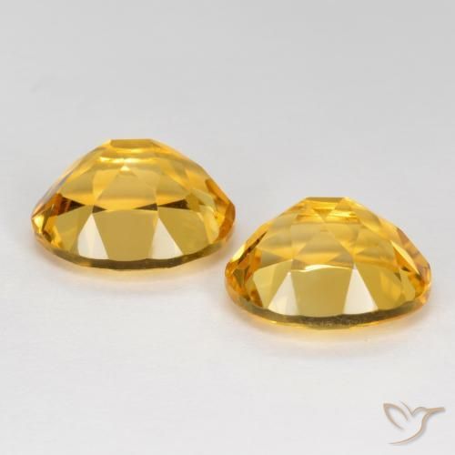 Pedras preciosas de Citrino Dourado Médio-escuro natural de 6.95 ct, oval, VVS-VS