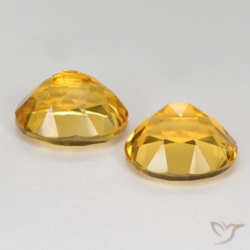 Pedras preciosas de Citrino Dourado Médio-escuro natural de 7.66 ct, oval, VVS-VS