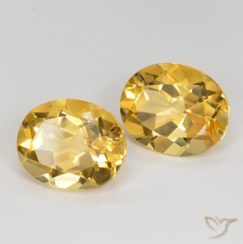 Pedras preciosas de Citrino Dourado médio natural de 6.64 ct, oval, VVS-VS