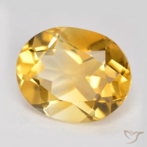 Citrino ouro brilhante Natural 3.44ct, oval, VVS-VS