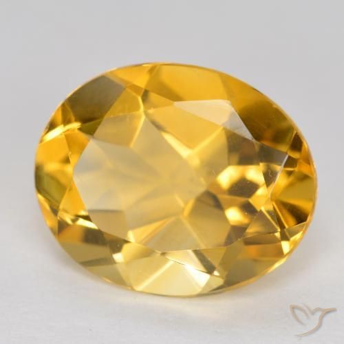 Citrino Laranja Dourado Profundo Natural 3.14ct, oval, VVS-VS