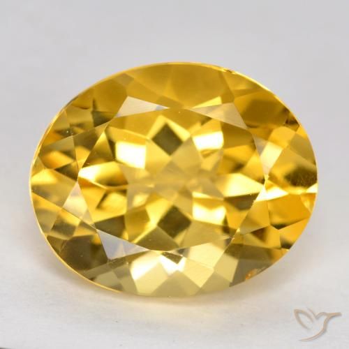 3.43ct Natural Dourado Médio-escuro Citrino, oval, VVS-VS