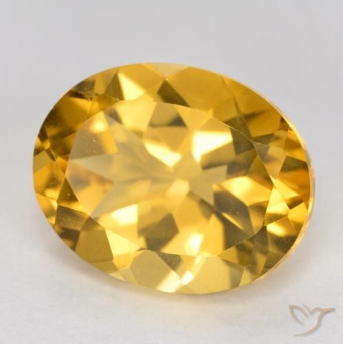 Citrino Laranja Dourado Profundo Natural 3.50ct, oval, VVS-VS