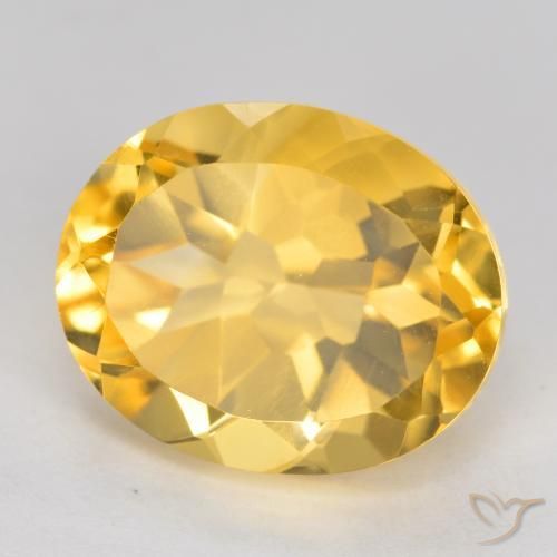 Citrino ouro médio Natural 3.92ct, oval, VVS-VS