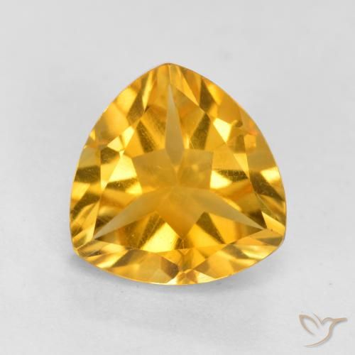 1.16ct Natural Laranja Dourada Citrino, Trilhão, VS