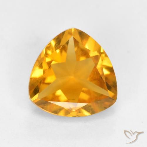 1.09ct Natural Laranja-Ouro Citrino, Trilhão, VS