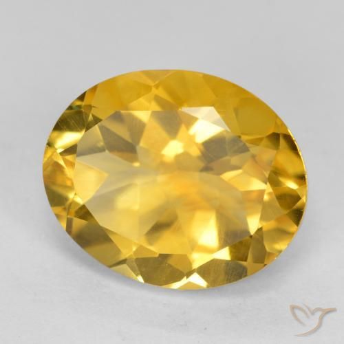 Citrino Laranja Dourada Natural 3.46ct, oval, VVS-VS