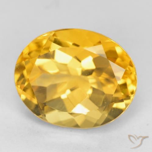 Citrino ouro médio Natural 3.68ct, oval, VVS-VS