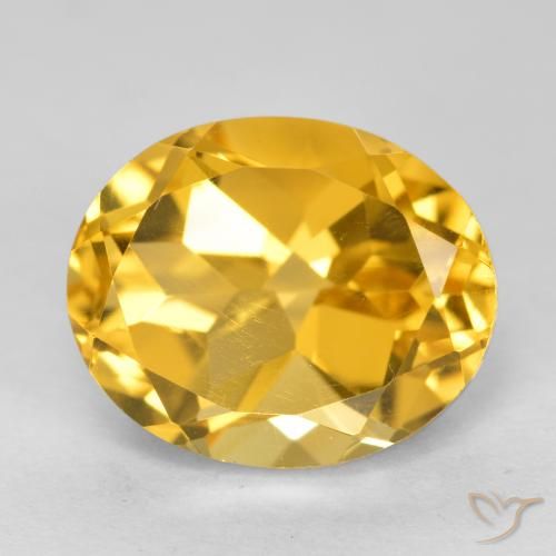 Citrino ouro médio Natural 4.15ct, oval, VVS