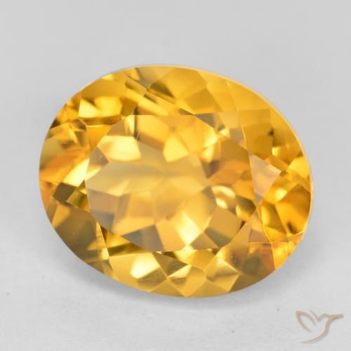 Citrino ouro médio Natural 3.90ct, oval, VVS