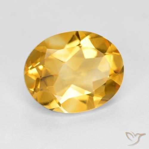 Citrino ouro médio Natural 2.94ct, oval, VVS