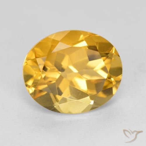 Citrino Laranja Dourada Natural 3.93ct, oval, VVS