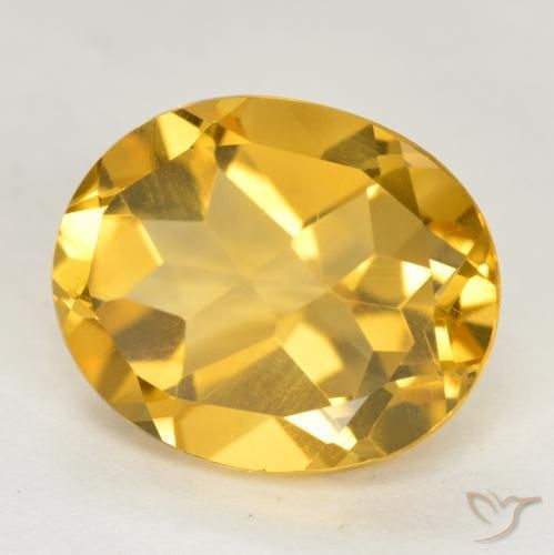 Citrino ouro brilhante Natural 3.48ct, oval, VVS-VS