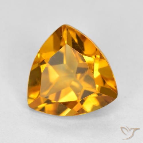 Citrino Laranja Profundo-Ouro Natural 1.16ct, Trilhão, VVS-VS