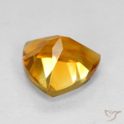 Citrino Laranja Profundo-Ouro Natural 1.16ct, Trilhão, VVS-VS