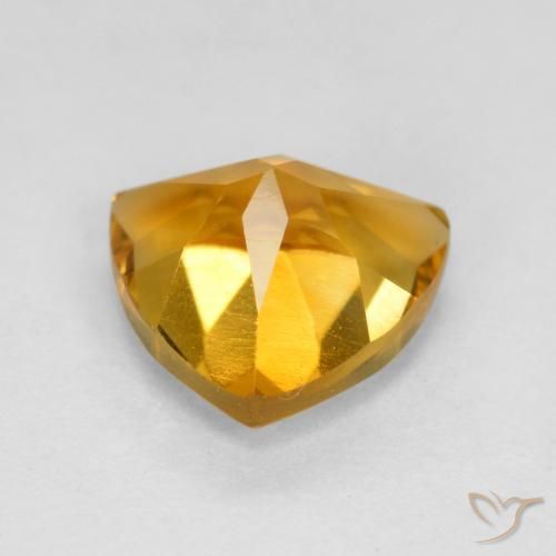 Citrino Laranja escuro-dourado Natural 1.11ct, Trilhão, VVS-VS