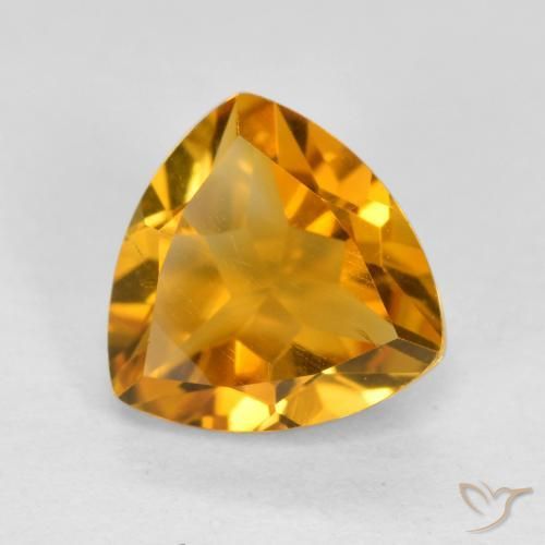 Citrino Laranja-Ouro Natural 1.16ct, Trilhão, VVS-VS