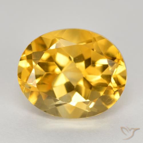 4.11ct Natural Laranja Dourada Citrino, oval, VVS-VS