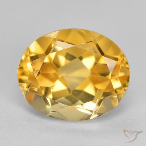 4.02ct Natural Dourado Médio-escuro Citrino, oval, VVS